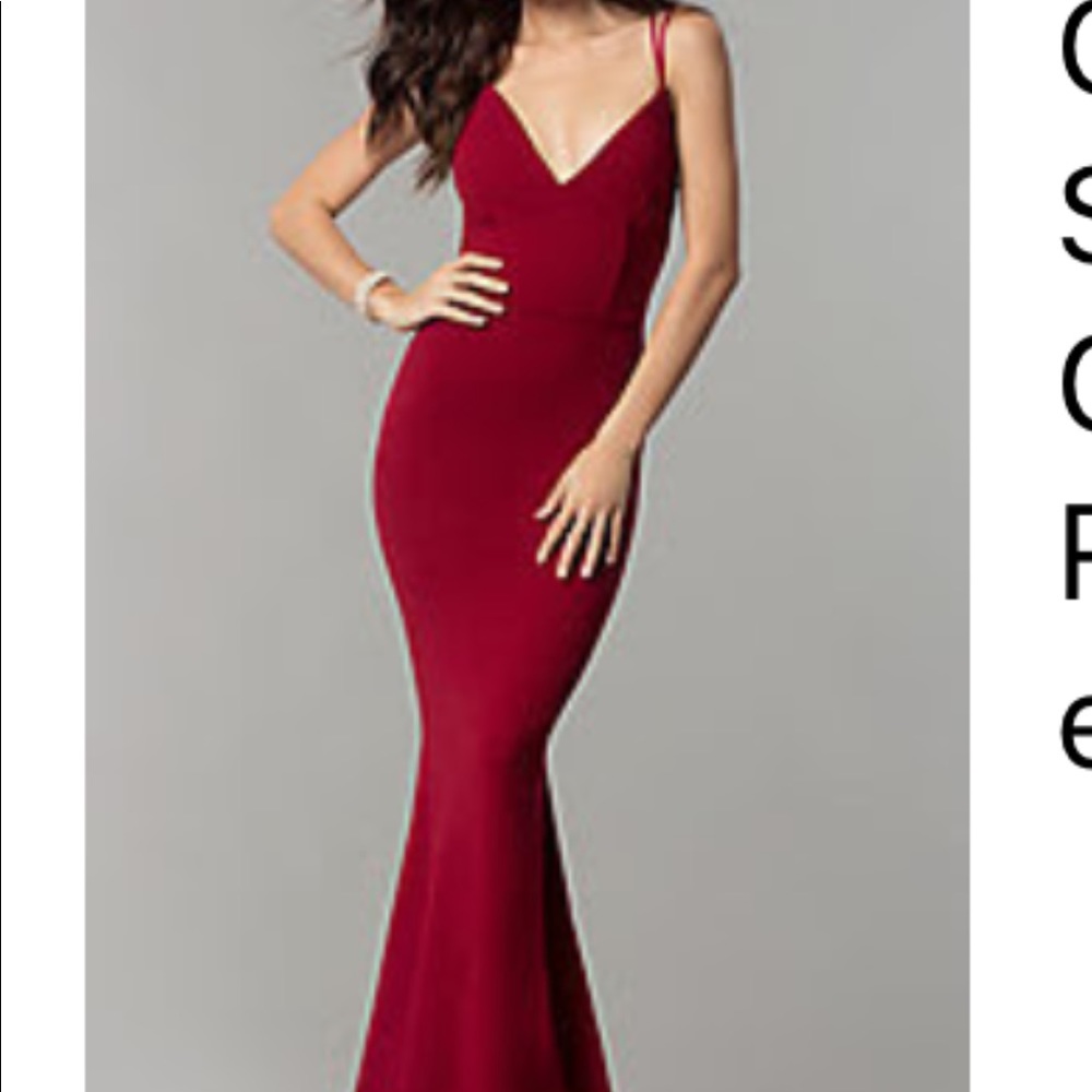 Beautiful red gown.